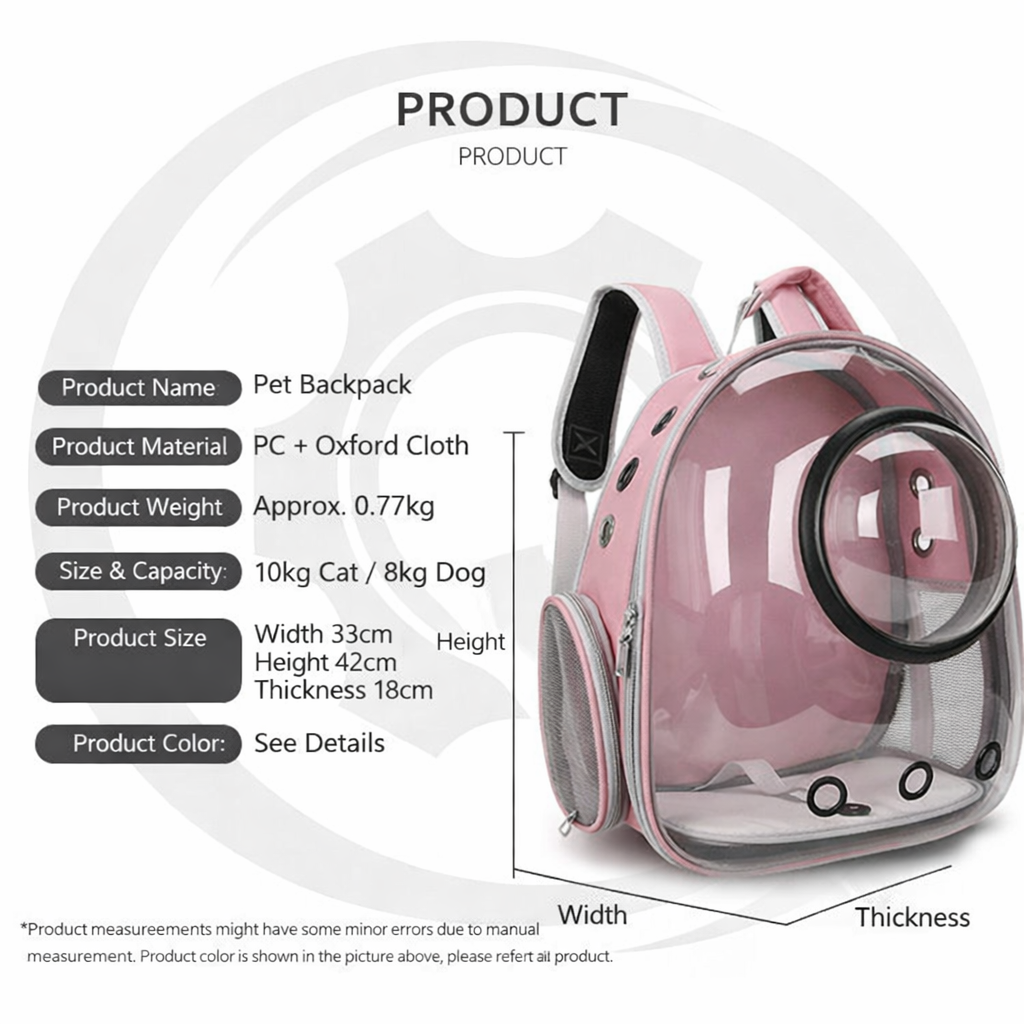 Astronaut Bubble Pet Backpack Carrier – Breathable Travel Bag for Cats & Small Pets - Image 8
