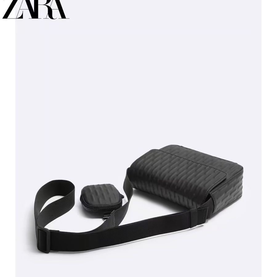 Embossed Crossbody Bag with Mini Pouch - Image 3