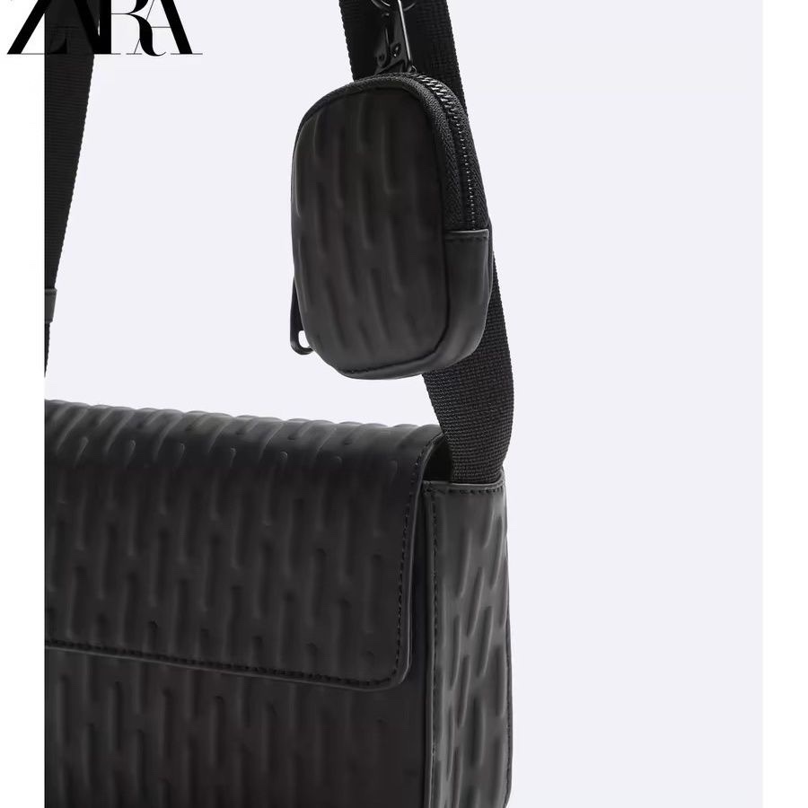 Embossed Crossbody Bag with Mini Pouch - Image 5