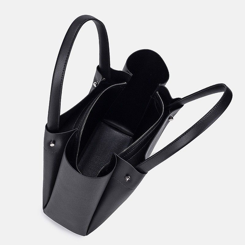 ZARA Soft Leather Shopper Bag - Image 8