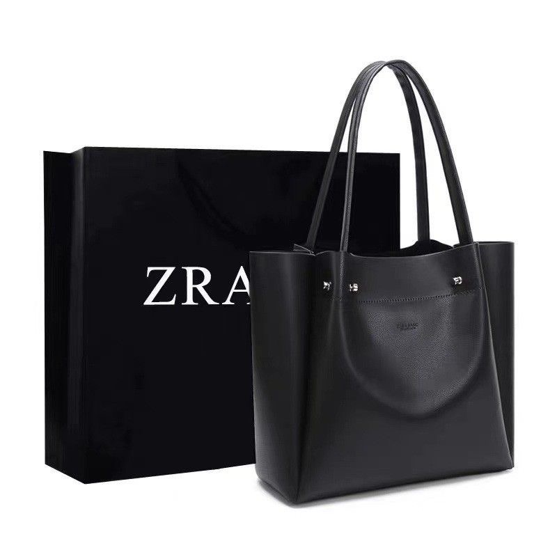 ZARA Soft Leather Shopper Bag - Image 6
