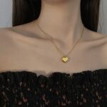 Women’s Gold Heart Pendant Necklace