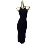 Womens Clothes Vintage Off-Shoulder Light-Luxury Knitted Strap Bodycon Midi Dress