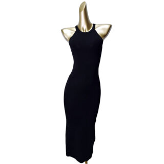 Womens Clothes Vintage Off-Shoulder Light-Luxury Knitted Strap Bodycon Midi Dress