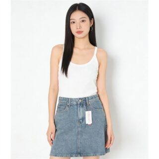 Womens Denim Clothes Classic Blue Mini Skirt