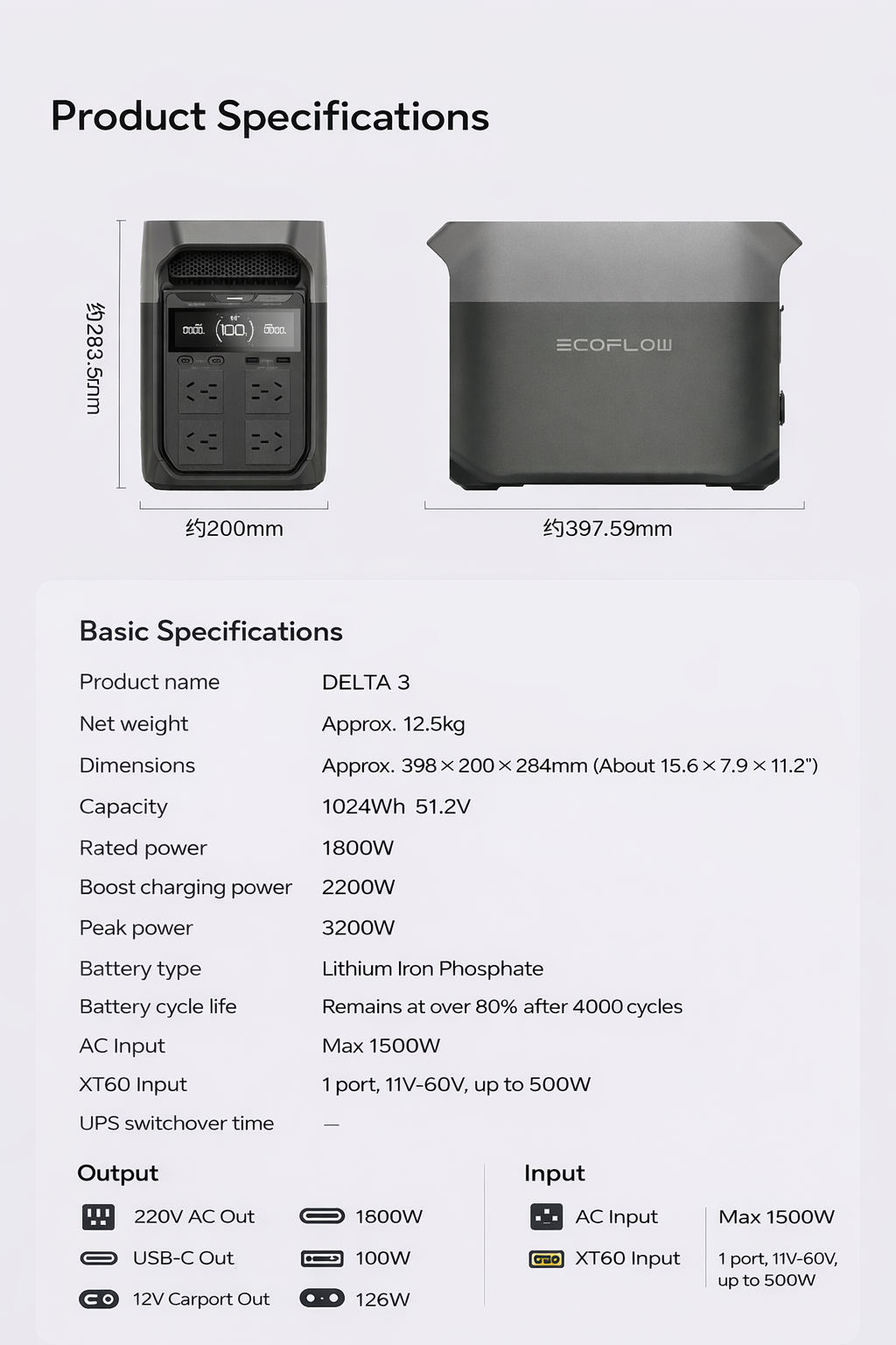 EcoFlow DELTA 3 Portable Power Station - Image 3