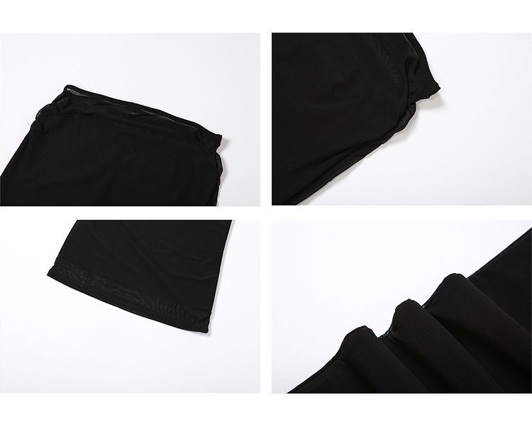Womens Sheer Waist Black Maxi Skirt Clothes - Image 8