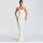 Womens Sculpted Corset Maxi Dress Clothes