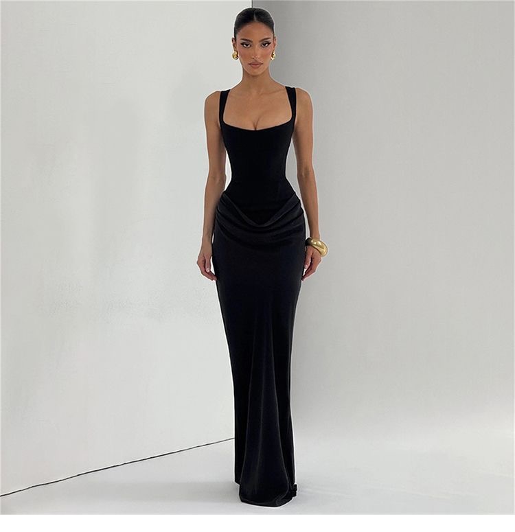 Womens Sculpted Corset Maxi Dress Clothes - Image 7