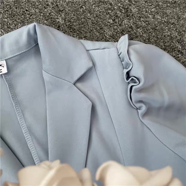 Light Blue Double Breasted Blazer Mini Dress Womens Clothes ! - Image 14