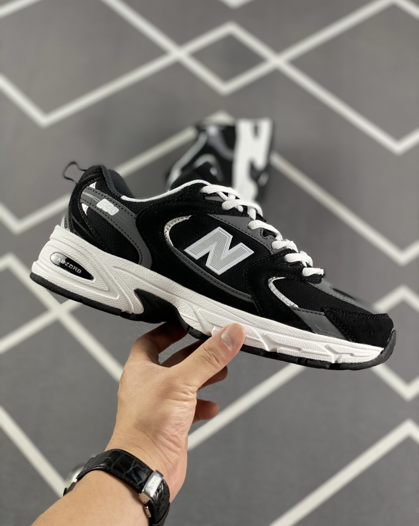 New Balance NB530 black Men Women's Shoes PL01 - Image 5