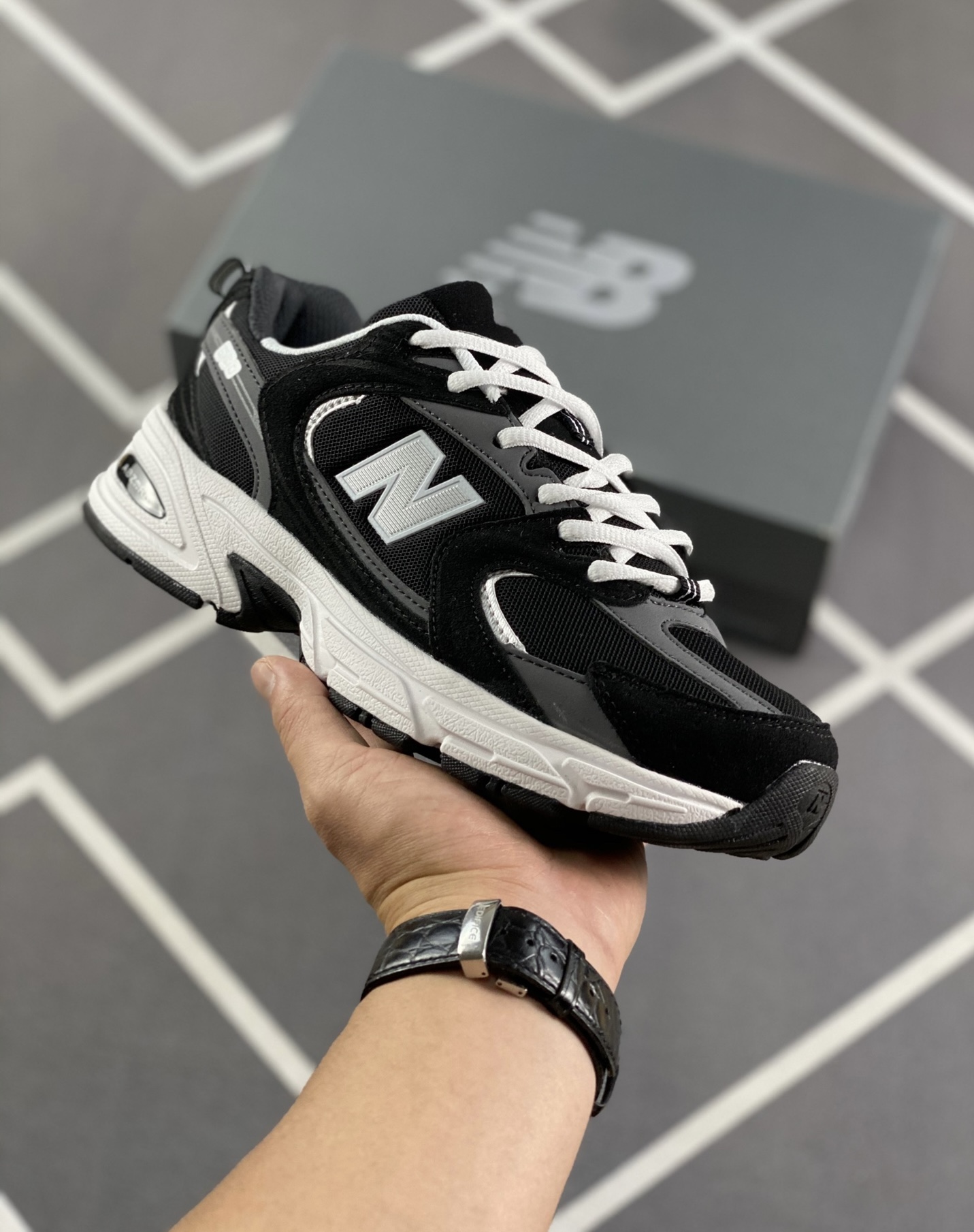 New Balance NB530 black Men Women's Shoes PL01 - Image 3