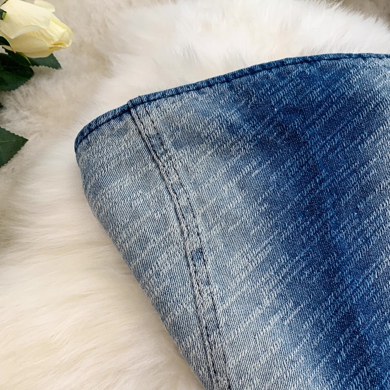 Women’s Ombre Denim Strapless Top and Flared Jeans Set Clothes ! - Image 4