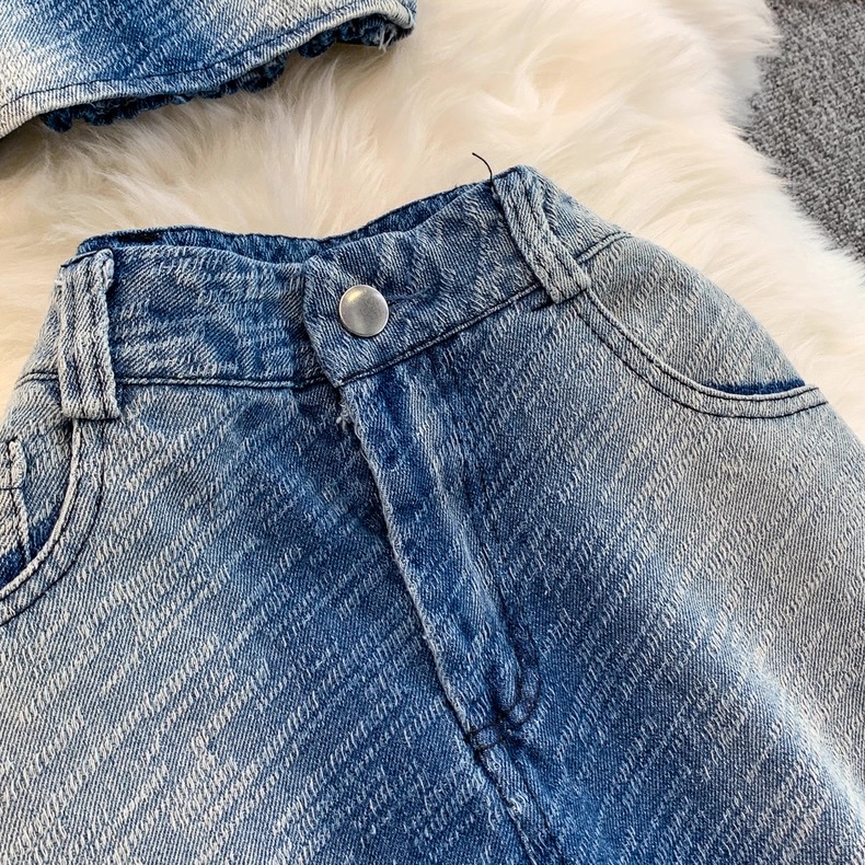 Women’s Ombre Denim Strapless Top and Flared Jeans Set Clothes ! - Image 6