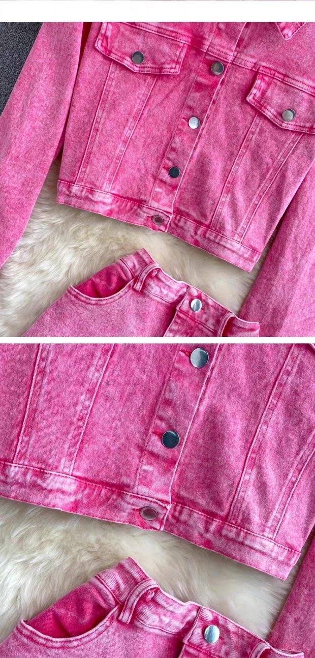 Women’s Denim Jacket and Midi Skirt Set Clothes ! - Image 10