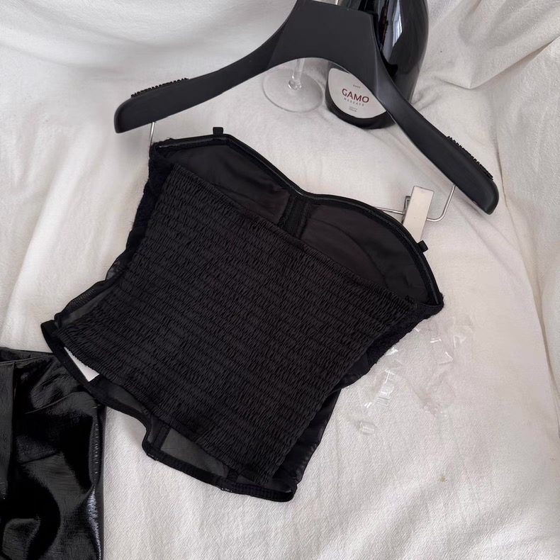 Women’s Black Faux Leather Corset Top and Mini Skirt Set Clothes ! - Image 11