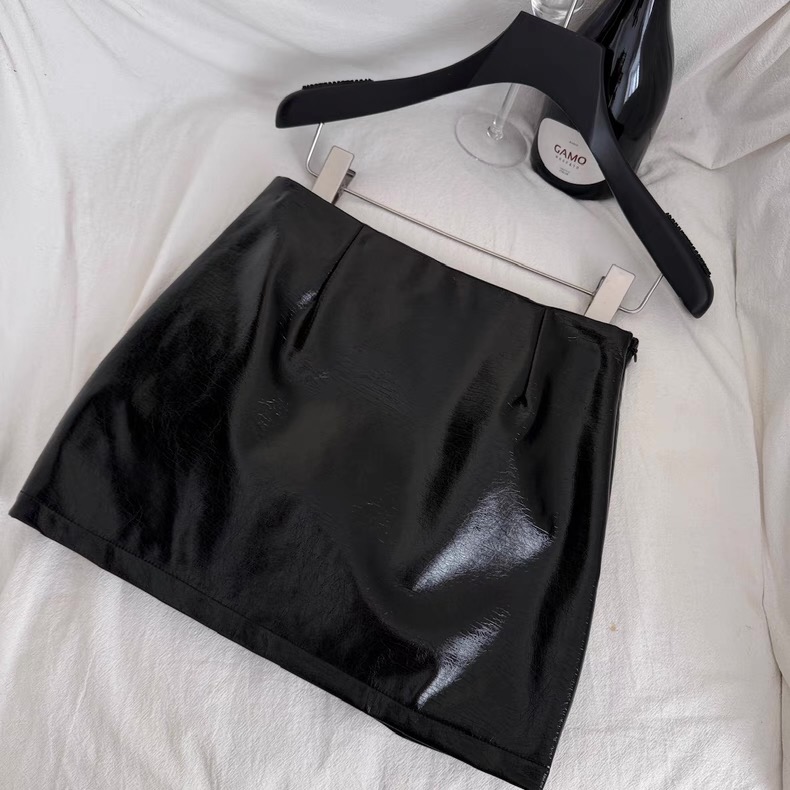 Women’s Black Faux Leather Corset Top and Mini Skirt Set Clothes ! - Image 14