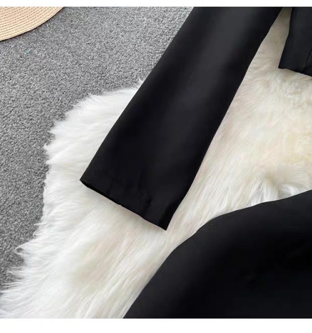 Women’s Black Cropped Blazer and Midi Skirt Set Clothes ! - Image 7