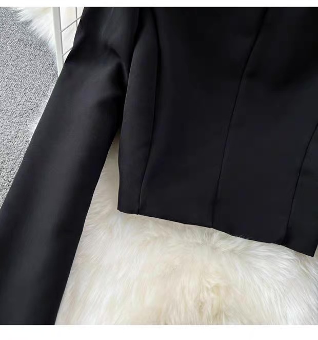 Women’s Black Cropped Blazer and Midi Skirt Set Clothes ! - Image 10