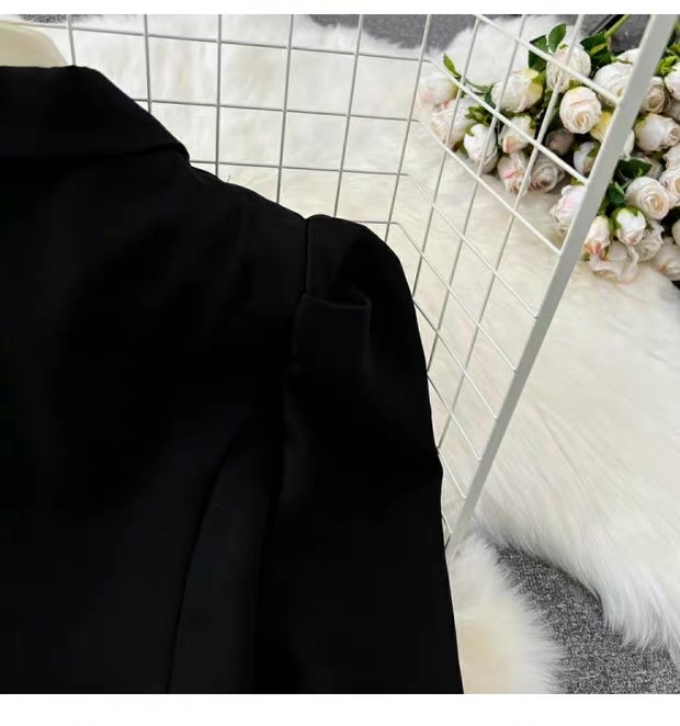 Women’s Black Cropped Blazer and Midi Skirt Set Clothes ! - Image 11