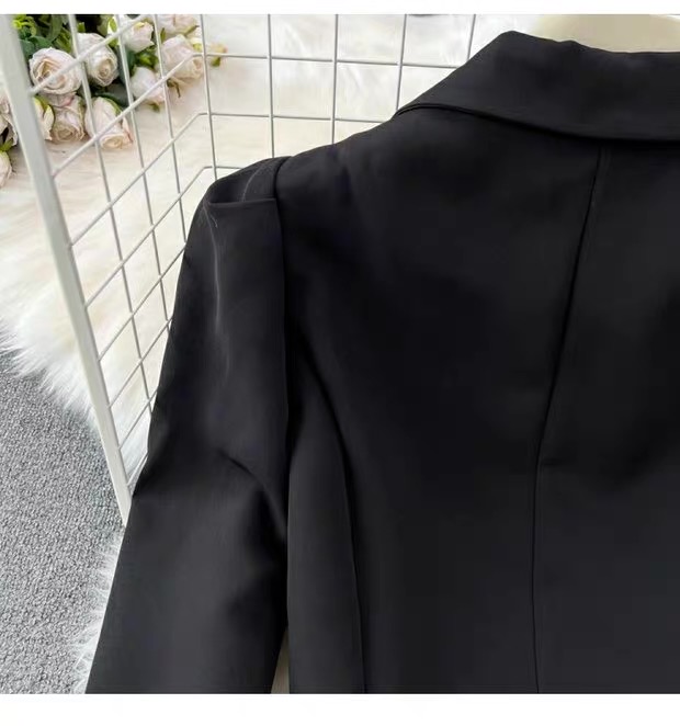 Women’s Black Cropped Blazer and Midi Skirt Set Clothes ! - Image 12