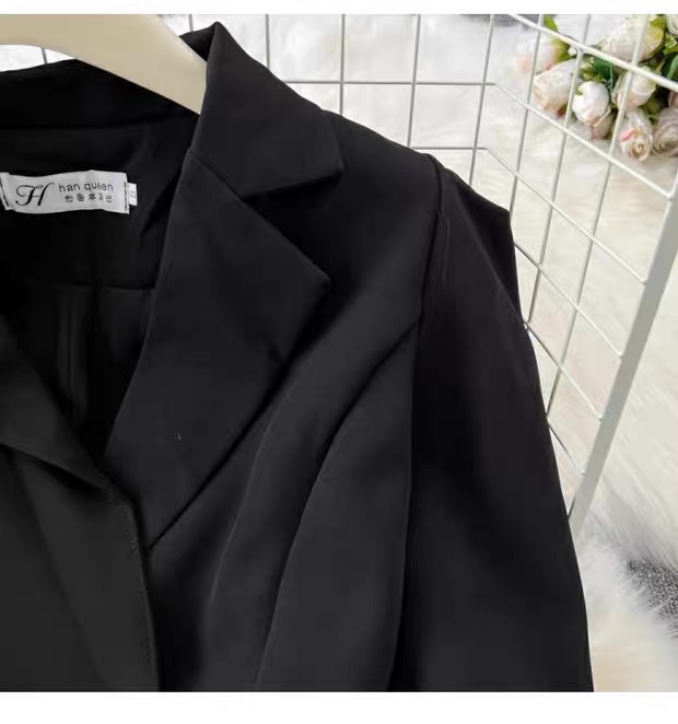 Women’s Black Cropped Blazer and Midi Skirt Set Clothes ! - Image 25