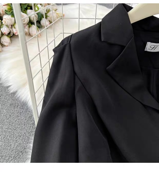 Women’s Black Cropped Blazer and Midi Skirt Set Clothes ! - Image 26