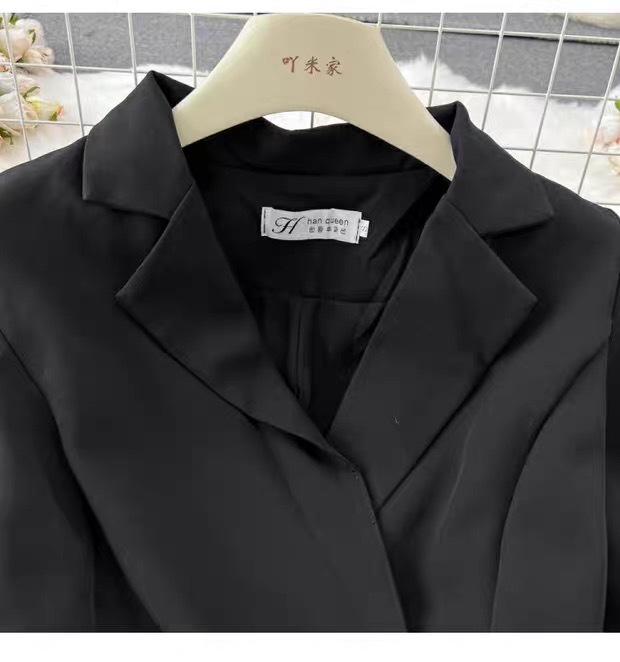 Women’s Black Cropped Blazer and Midi Skirt Set Clothes ! - Image 27